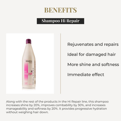 SALERM Hi Repair Shampoo - Deep Hydration for Damaged Hair, 33.81 Fl Oz Avelisse