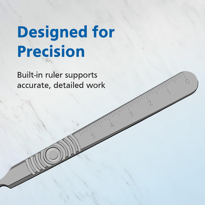 Swann Morton Scalpel Handle No. 3 - Stainless Steel, Fits Blades 10-15A, Dermaplaning & Surgical Precision Avelisse