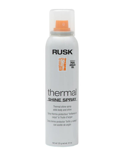 RUSK Thermal Shine Spray with Pure Argan Oil – Eliminates Frizz & Maintains Shine – Sleek, Smooth Hair – 4.4 oz