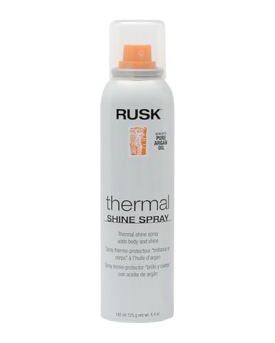 RUSK Thermal Shine Spray with Pure Argan Oil – Eliminates Frizz & Maintains Shine – Sleek, Smooth Hair – 4.4 oz - görsel 1