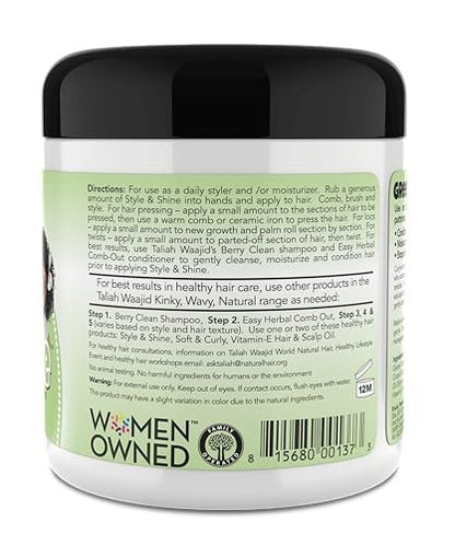 Taliah Waajid Herbal Style & Shine for Natural Hair - 6 oz