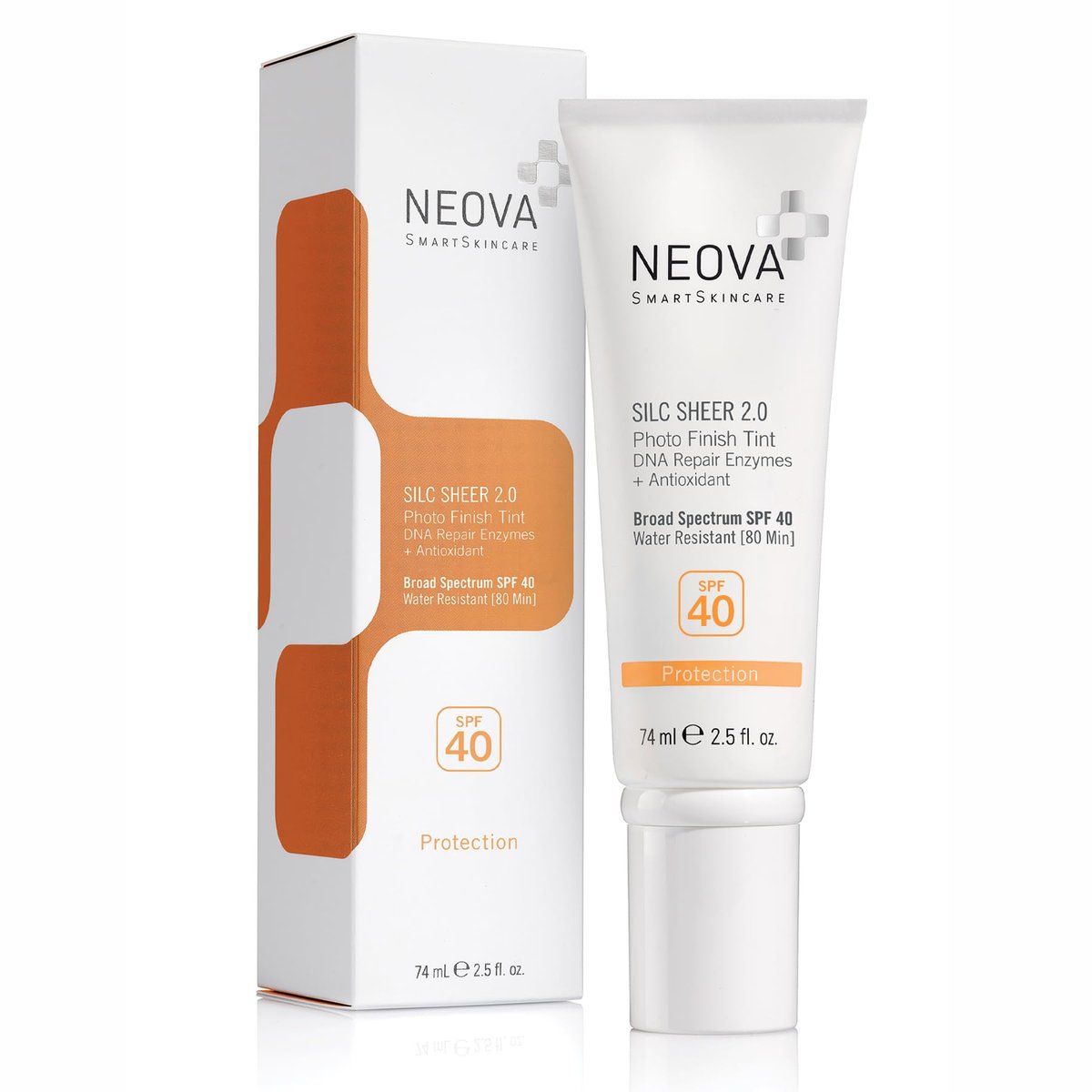 NEOVA SmartSkincare Silc Sheer 2.0 Tinted Sunscreen SPF 40 - Broad Spectrum, Water Resistant, Oil-Free, 2.5 fl oz Avelisse