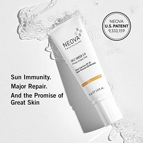 NEOVA SmartSkincare Silc Sheer 2.0 Tinted Sunscreen SPF 40 - Broad Spectrum, Water Resistant, Oil-Free, 2.5 fl oz Avelisse