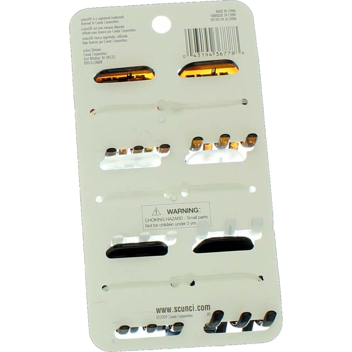 Scunci No-Slip Grip Mini Octopus Jaw Clips - 6 Count (Pack of 2) - Black - görsel 10