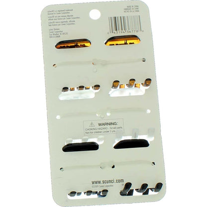 Scunci No-Slip Grip Mini Octopus Jaw Clips - 6 Count (Pack of 2) - Black