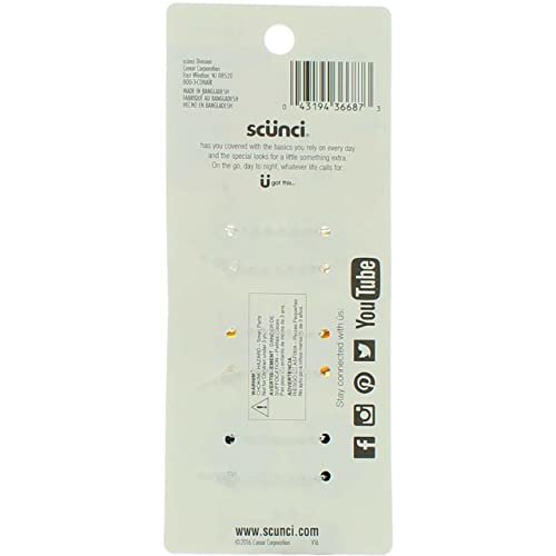 Scunci No-Slip Grip Mini Octopus Jaw Clips - 6 Count (Pack of 2) - Black - görsel 5