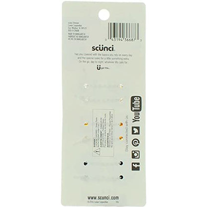 Scunci No-Slip Grip Mini Octopus Jaw Clips - 6 Count (Pack of 2) - Black