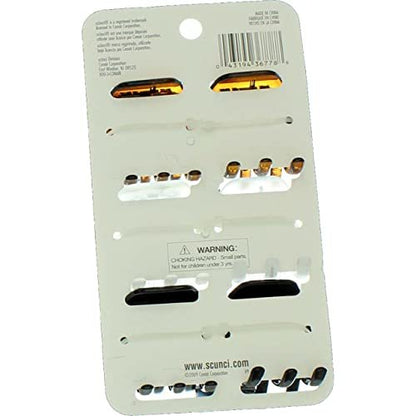 Scunci No-Slip Grip Mini Octopus Jaw Clips - 6 Count (Pack of 2) - Black