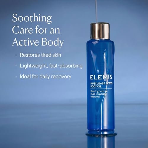 ELEMIS Active Body Concentrate Musclease 100ml – Revitalizing Massage Oil for Tired, Aching Muscles Avelisse