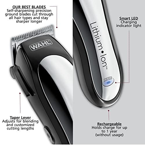 Wahl USA Lithium Ion Cordless Hair Clipper & Trimmer Combo Kit – Model 79600-2101P Avelisse
