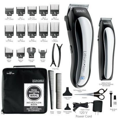 Wahl USA Lithium Ion Cordless Hair Clipper & Trimmer Combo Kit – Model 79600-2101P Avelisse
