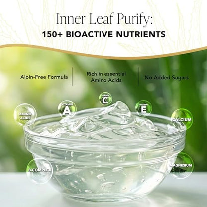 Real Aloe Aloe Vera Gel (32 fl oz) - Organic Inner Leaf Gel for Gut Health & Digestion, Aloin-Free, Made in USA Avelisse