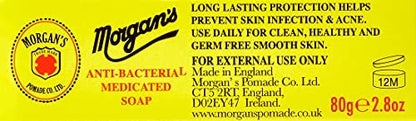 Morgan's Antibacterial Medicated Soap, 2.8 oz Bar - Effective Skin Cleansing