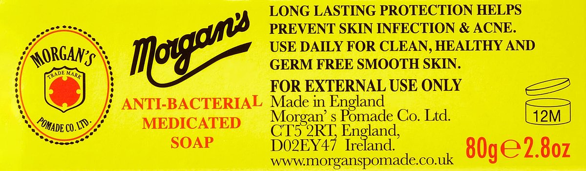 Morgan's Antibacterial Medicated Soap, 2.8 oz Bar - Effective Skin Cleansing - görsel 7