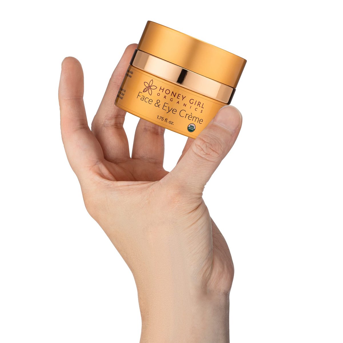 Honey Girl Organics Face & Eye Crème - USDA Certified Organic Facial Moisturizer & Under Eye Cream for Wrinkles, Dark Circles & Puffiness with Hydrating Honey, Beeswax, Essential Oils & EVOO, 1.75 oz Avelisse