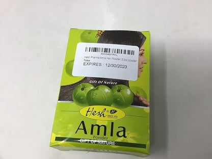 Hesh Pharma Amla Hair Powder - Natural Hair Mask for Dry, Damaged & Curly Hair, 3.5 oz