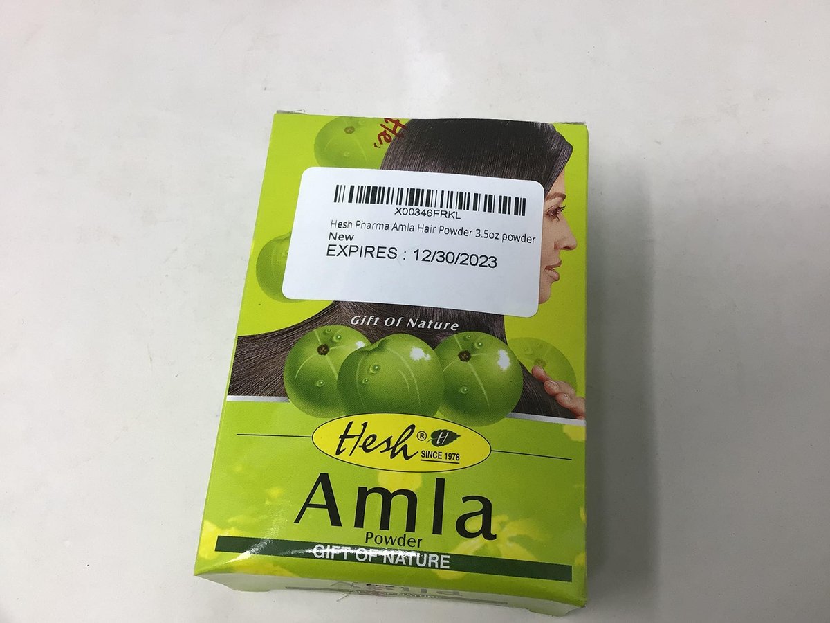 Hesh Pharma Amla Hair Powder - Natural Hair Mask for Dry, Damaged & Curly Hair, 3.5 oz - görsel 6