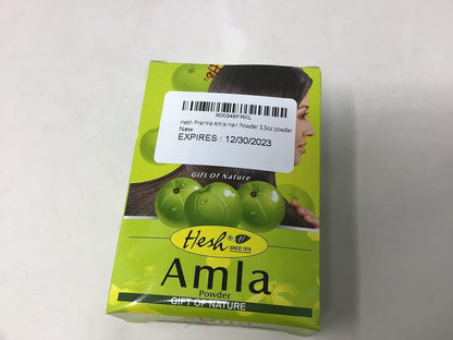 Hesh Pharma Amla Hair Powder - Natural Hair Mask for Dry, Damaged & Curly Hair, 3.5 oz