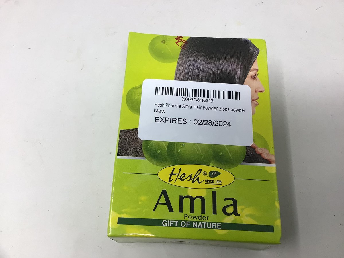 Hesh Pharma Amla Hair Powder - Natural Hair Mask for Dry, Damaged & Curly Hair, 3.5 oz - görsel 12