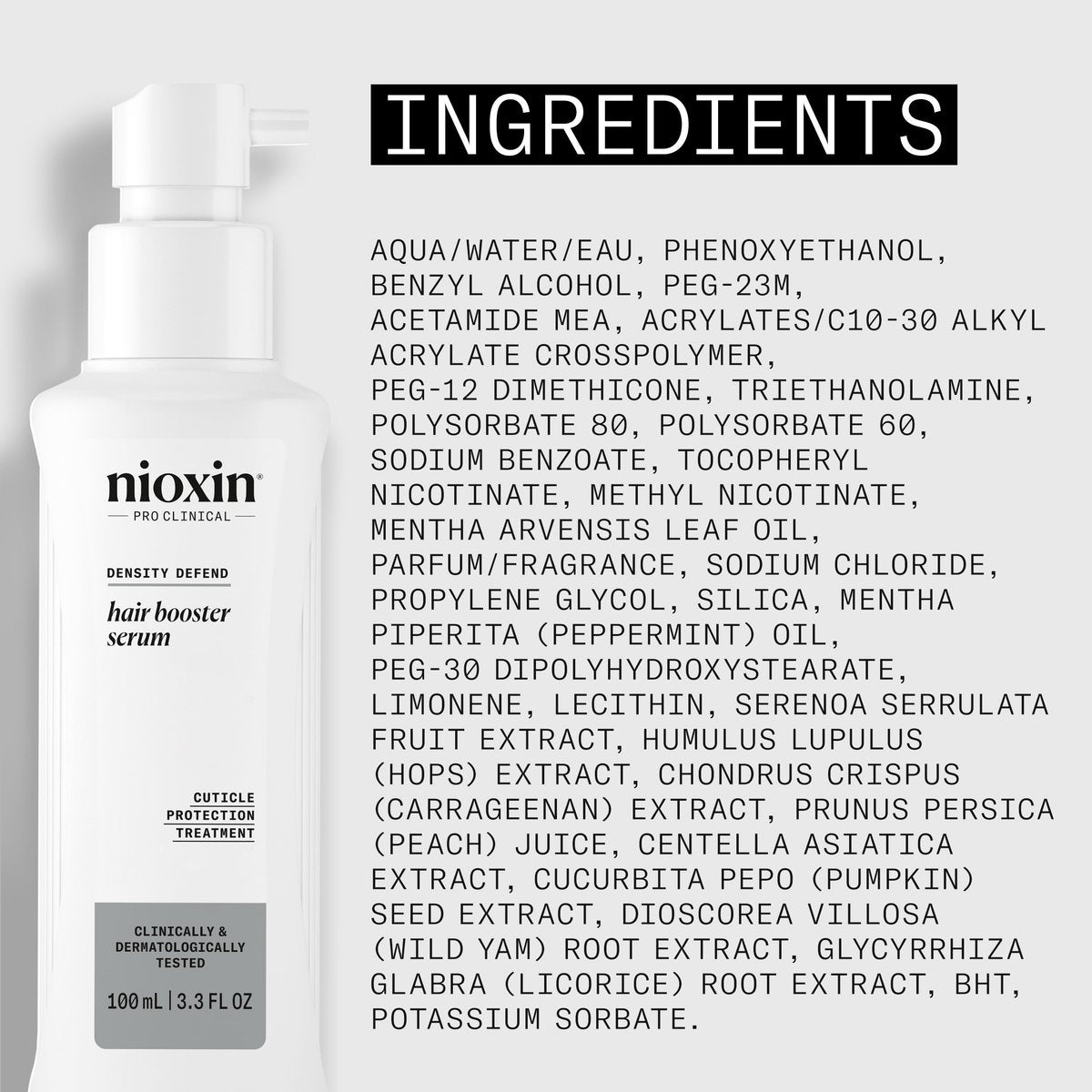 Nioxin Hair Booster Serum | Advanced Leave-In Hair Treatment | Strengthens and Conditions | 3.4 Fl Oz Avelisse