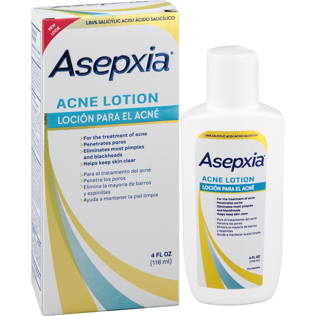 Asepxia Acne Astringent Lotion with 1.86% Salicylic Acid – 4 oz for Pimples, Blackheads & Clogged Pores - görsel 1