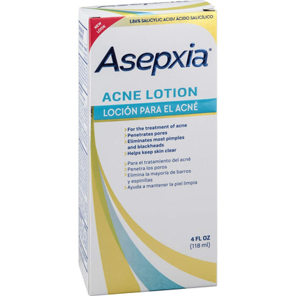 Asepxia Acne Astringent Lotion with 1.86% Salicylic Acid – 4 oz for Pimples, Blackheads & Clogged Pores