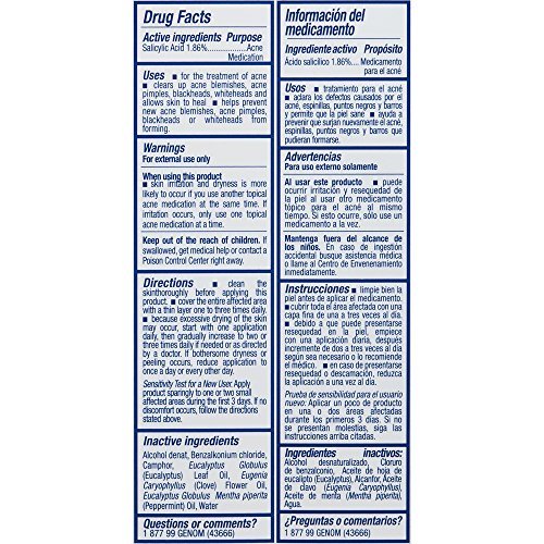 Asepxia Acne Astringent Lotion with 1.86% Salicylic Acid – 4 oz for Pimples, Blackheads & Clogged Pores - görsel 8