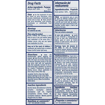Asepxia Acne Astringent Lotion with 1.86% Salicylic Acid – 4 oz for Pimples, Blackheads & Clogged Pores