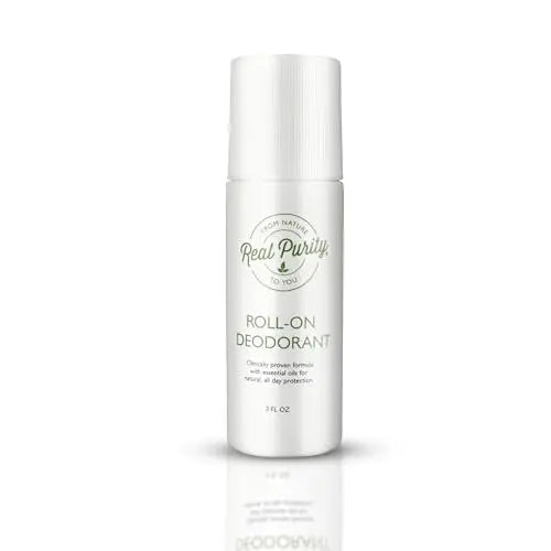 Real Purity Roll-On Natural Deodorant – Aluminum-Free, Sensitive Skin Safe, 3 Fl Oz Avelisse