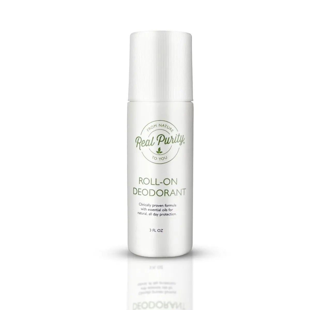 Real Purity Roll-On Natural Deodorant – Aluminum-Free, Sensitive Skin Safe, 3 Fl Oz Avelisse