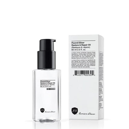 Number 4 Hair Oil Fluoro5 Elixir Restore & Repair Anti Frizz Serum for Damaged Hair 2 oz Avelisse