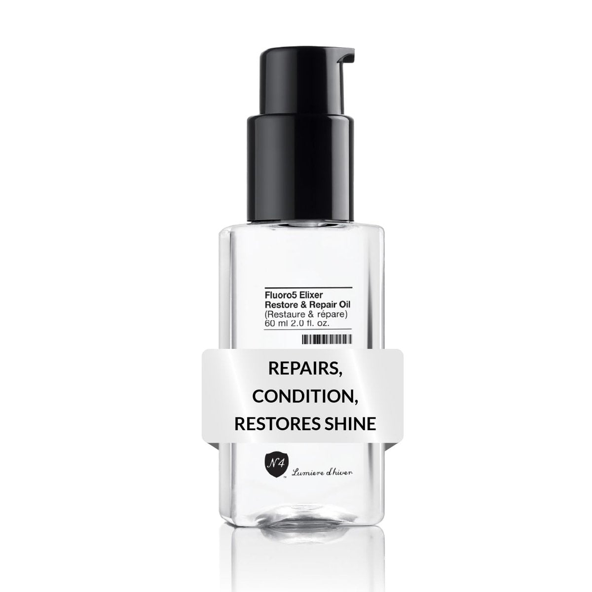 Number 4 Hair Oil Fluoro5 Elixir Restore & Repair Anti Frizz Serum for Damaged Hair 2 oz Avelisse