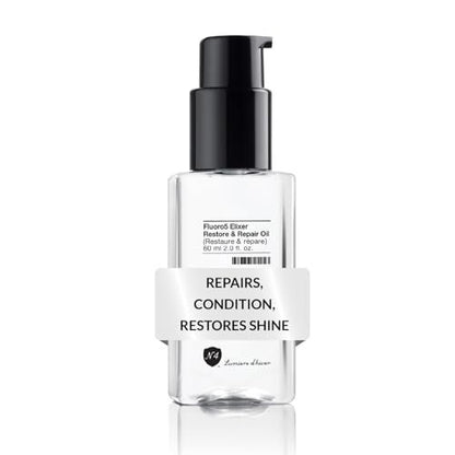 Number 4 Hair Oil Fluoro5 Elixir Restore & Repair Anti Frizz Serum for Damaged Hair 2 oz Avelisse