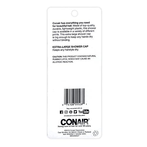 Conair Styling Essentials Bouffant Shower Cap - Cream White (1 Count) - görsel 4