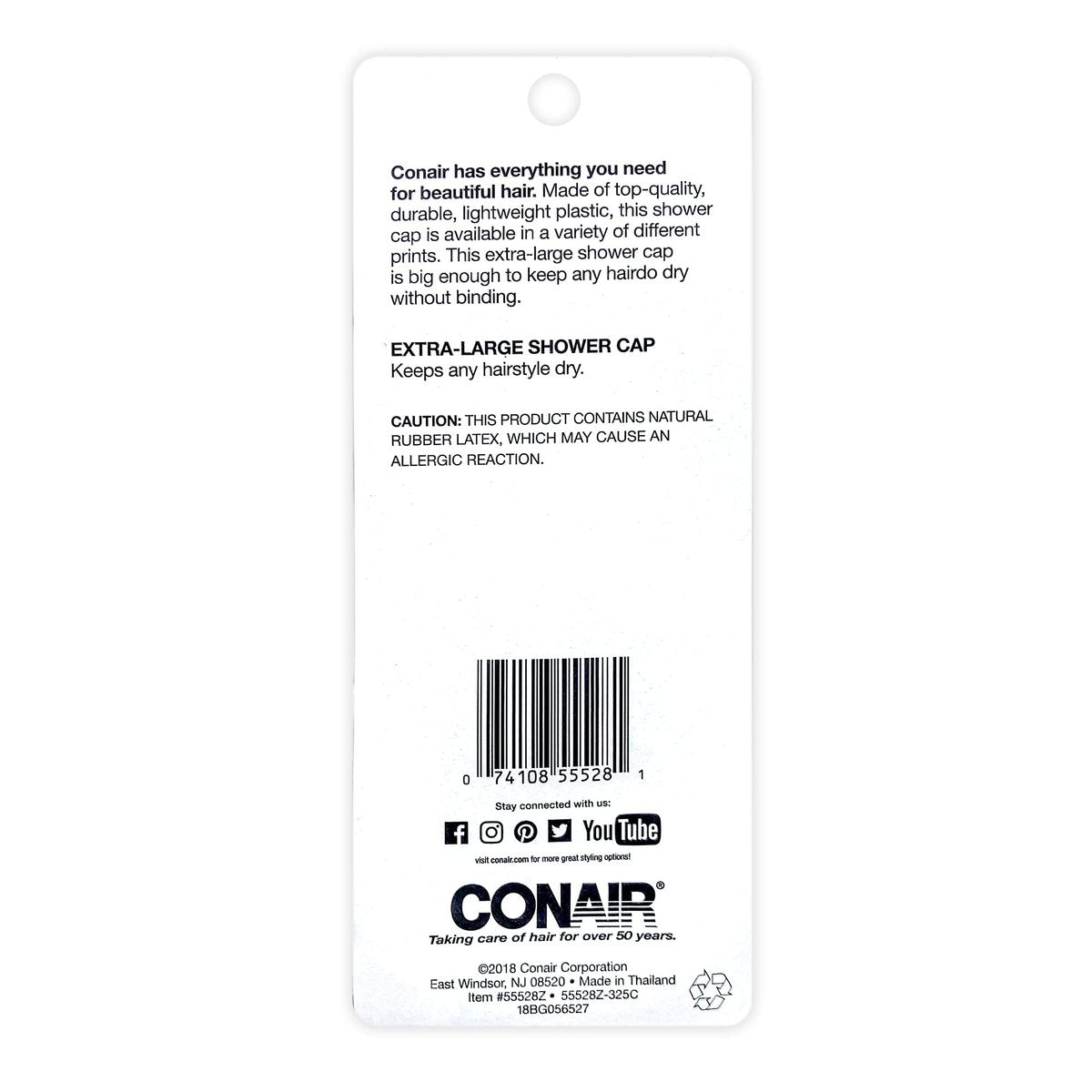 Conair Styling Essentials Bouffant Shower Cap - Cream White (1 Count) - görsel 3
