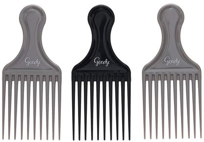 Goody Comb & Lift Hair Pick - 3 Count, Assorted Colors (Pack of 2)