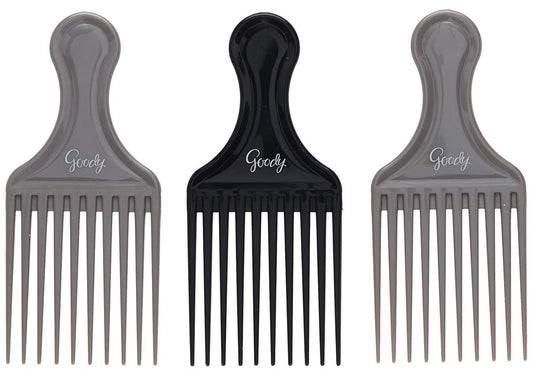 Goody Comb & Lift Hair Pick - 3 Count, Assorted Colors (Pack of 2)