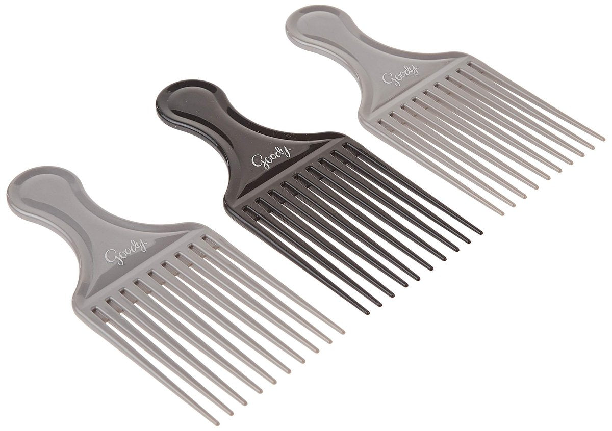 Goody Comb & Lift Hair Pick - 3 Count, Assorted Colors (Pack of 2) - görsel 3