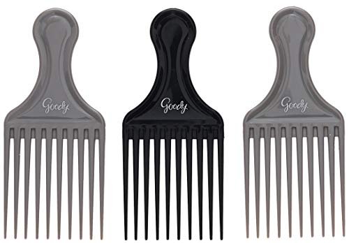 Goody Comb & Lift Hair Pick - 3 Count, Assorted Colors (Pack of 2) - görsel 2
