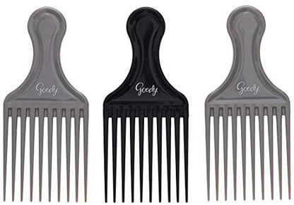 Goody Comb & Lift Hair Pick - 3 Count, Assorted Colors (Pack of 2)