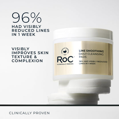 RoC Resurfacing Disks - Hypoallergenic Exfoliating Makeup Remover Pads for Wrinkles and Skin Tone, Oil-Free Daily Cleanser, 28 Count Avelisse
