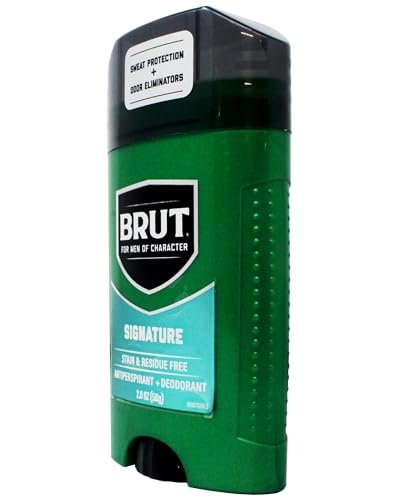 BRUT Antiperspirant + Deodorant Stick Signature, Stain & Residue Free, 2 oz (Pack of 3) Avelisse