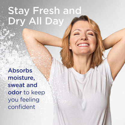 Shower to Shower Original Fresh Body Powder with Chamomile, Talc Free, Sweat Absorbing, Prevents Chafing & Odor, 13 oz