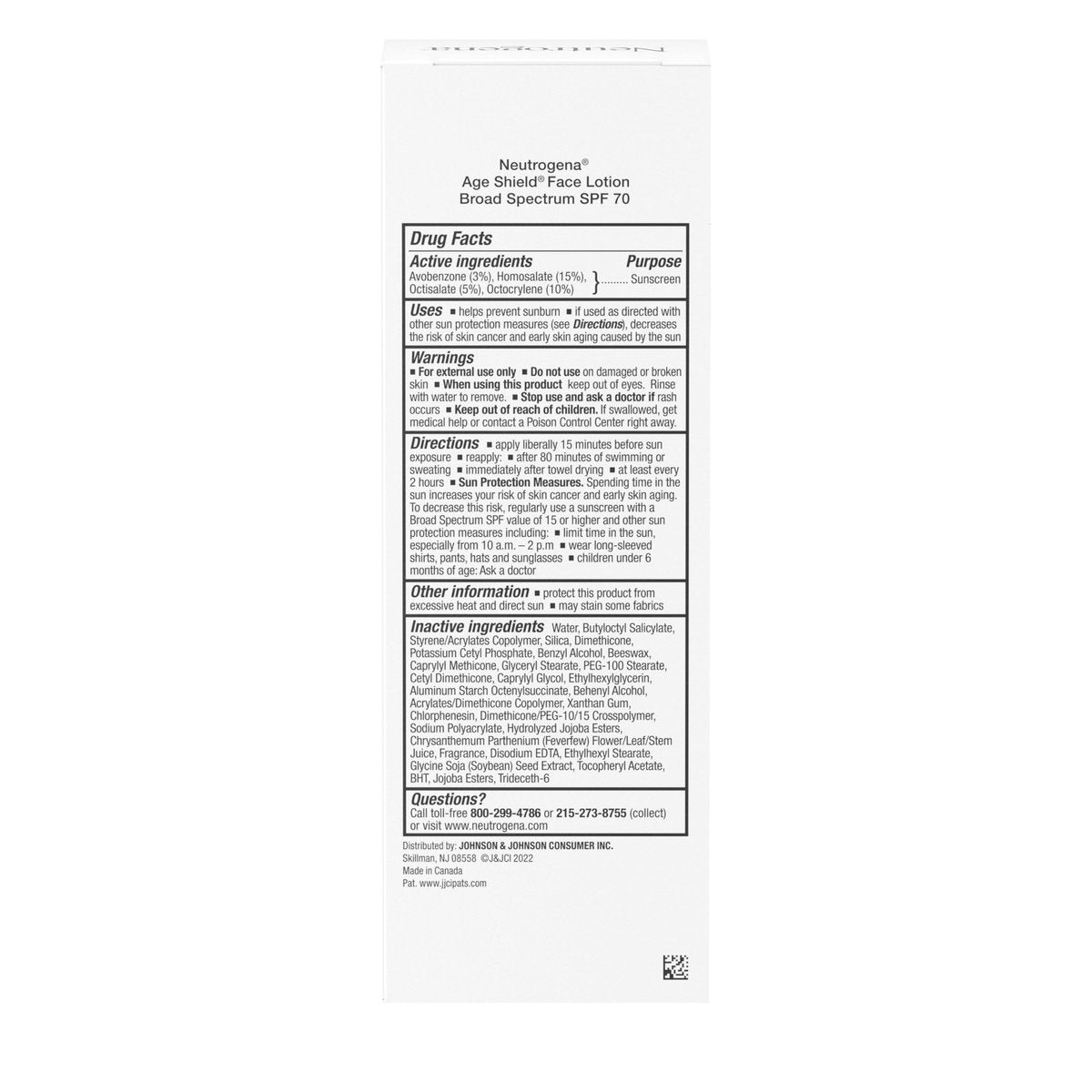 Neutrogena Age Shield Face Oil-Free Sunscreen Lotion with Broad Spectrum SPF 70, Non-Comedogenic Moisturizing Sunscreen to Help Prevent Signs of Aging, PABA-Free, 3 fl. oz. - görsel 17