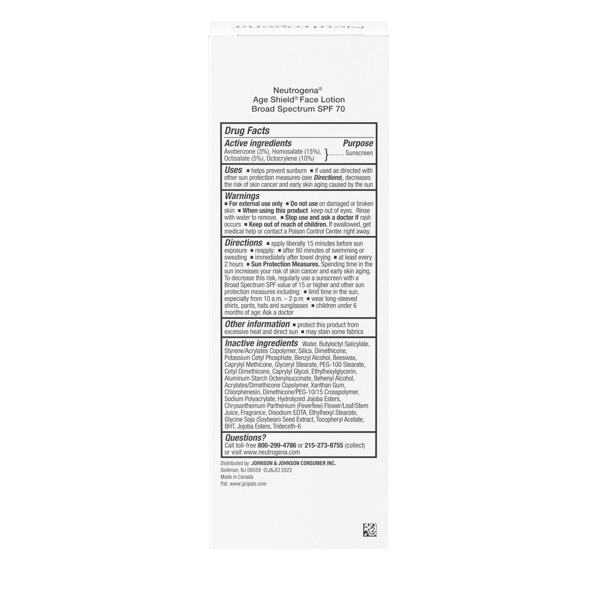 Neutrogena Age Shield Face Oil-Free Sunscreen Lotion with Broad Spectrum SPF 70, Non-Comedogenic Moisturizing Sunscreen to Help Prevent Signs of Aging, PABA-Free, 3 fl. oz. - görsel 15
