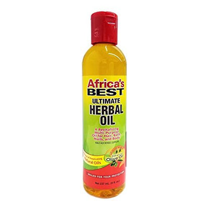 Africa's Best Ultimate Herbal Oil, 8 Fl Oz (Pack of 3) - Natural Hair Growth & Dry Scalp Treatment