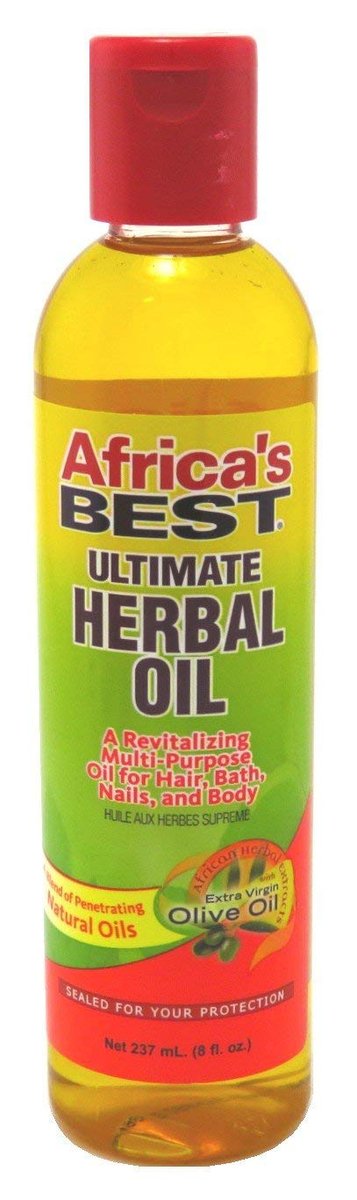 Africa's Best Ultimate Herbal Oil, 8 Fl Oz (Pack of 3) - Natural Hair Growth & Dry Scalp Treatment - görsel 5