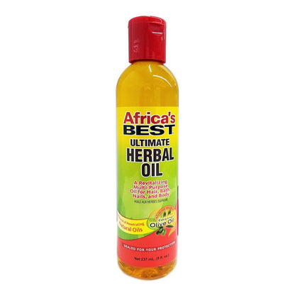 Africa's Best Ultimate Herbal Oil, 8 Fl Oz (Pack of 3) - Natural Hair Growth & Dry Scalp Treatment