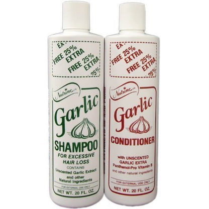 Nutrine Garlic Shampoo + Conditioner 20oz Combo Unscented - 2 Pack