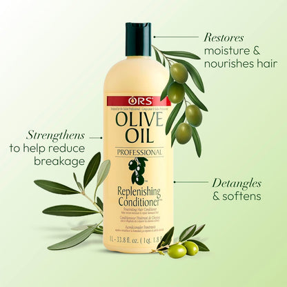 ORS Organic Root Stimulator Salon Olive Oil Replenishing Conditioner - 33.8 oz Avelisse